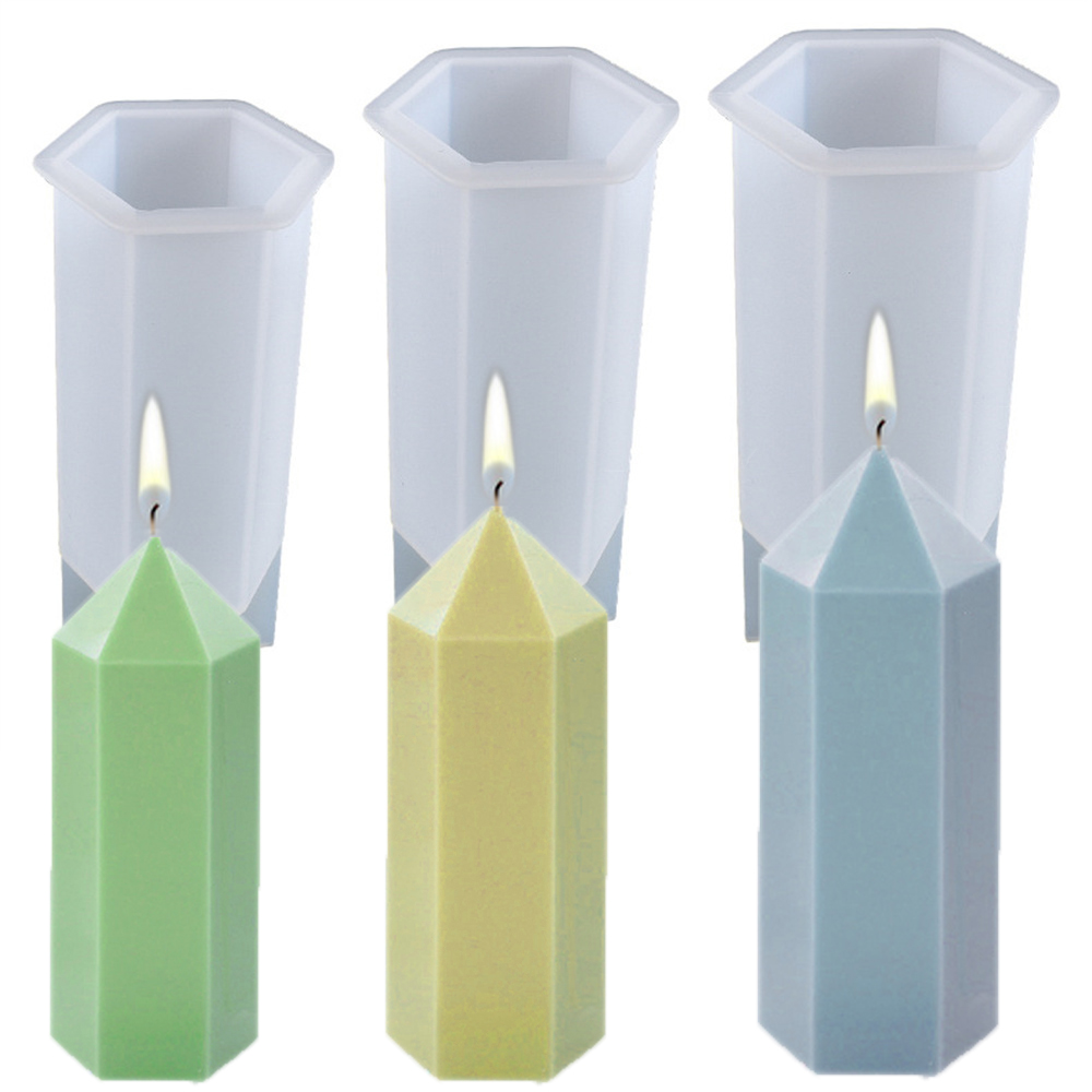 Candle Making Workshop - 3D 육각 기둥 양초 몰드, 실리콘