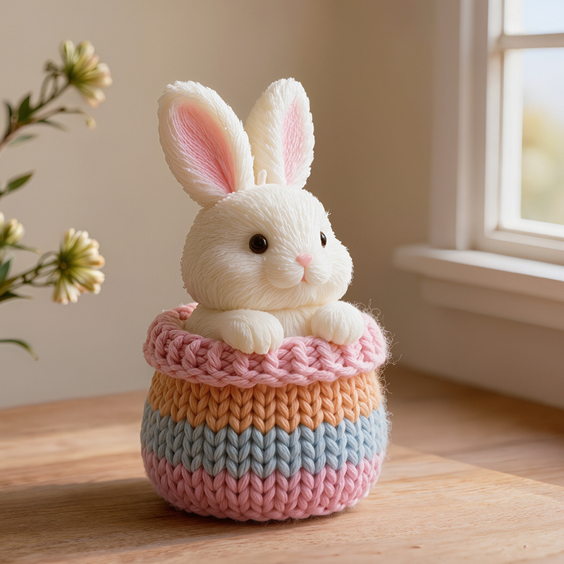 Candle Making Yarn - 실리콘 몰드로 제작하는 실 질감 바구니