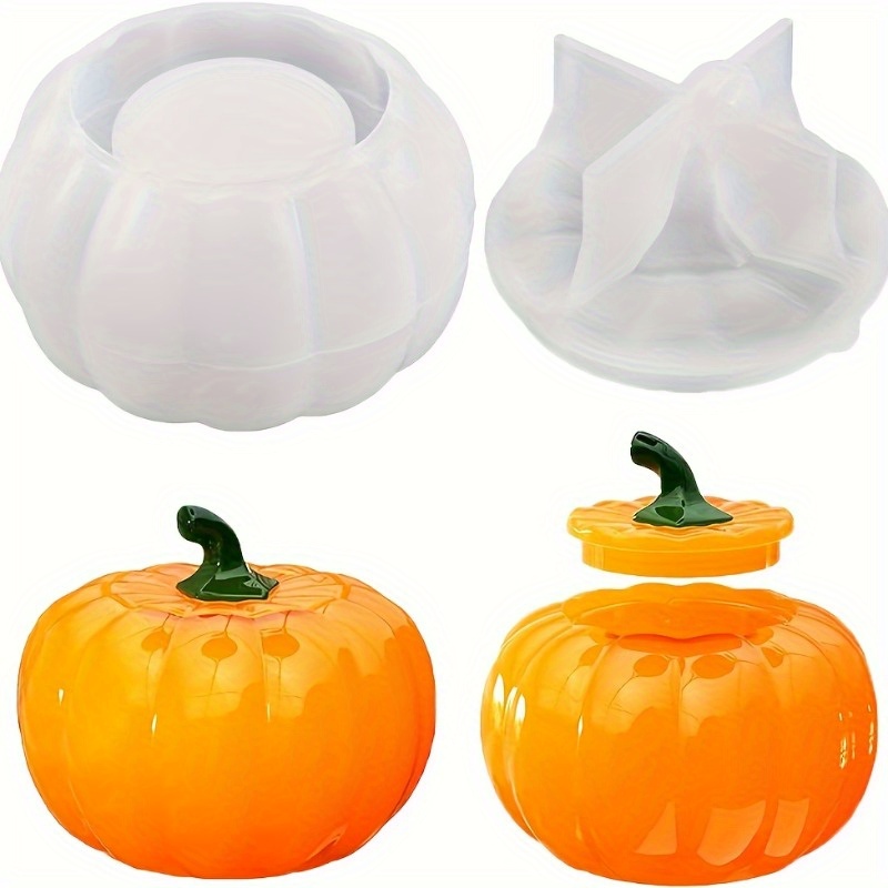 Candle Mold Silicone - 호박 항아리 실리콘 몰드, 할로윈 항아리,