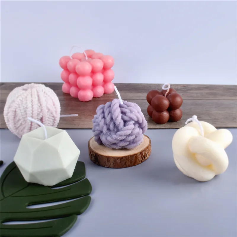 Candle Making Yarn - 원사의 크리에이티브 공 실리콘 양초 금형,