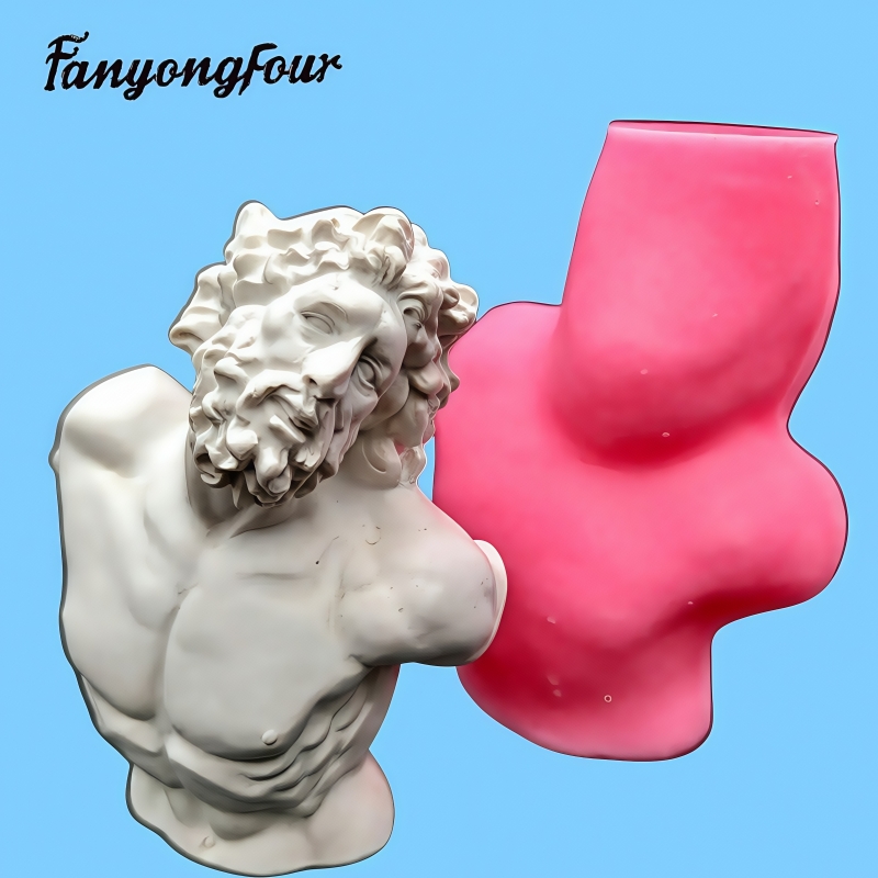 Candle Mold Silicone - Laokong 반신 실리콘 몰드, 석고 수지,