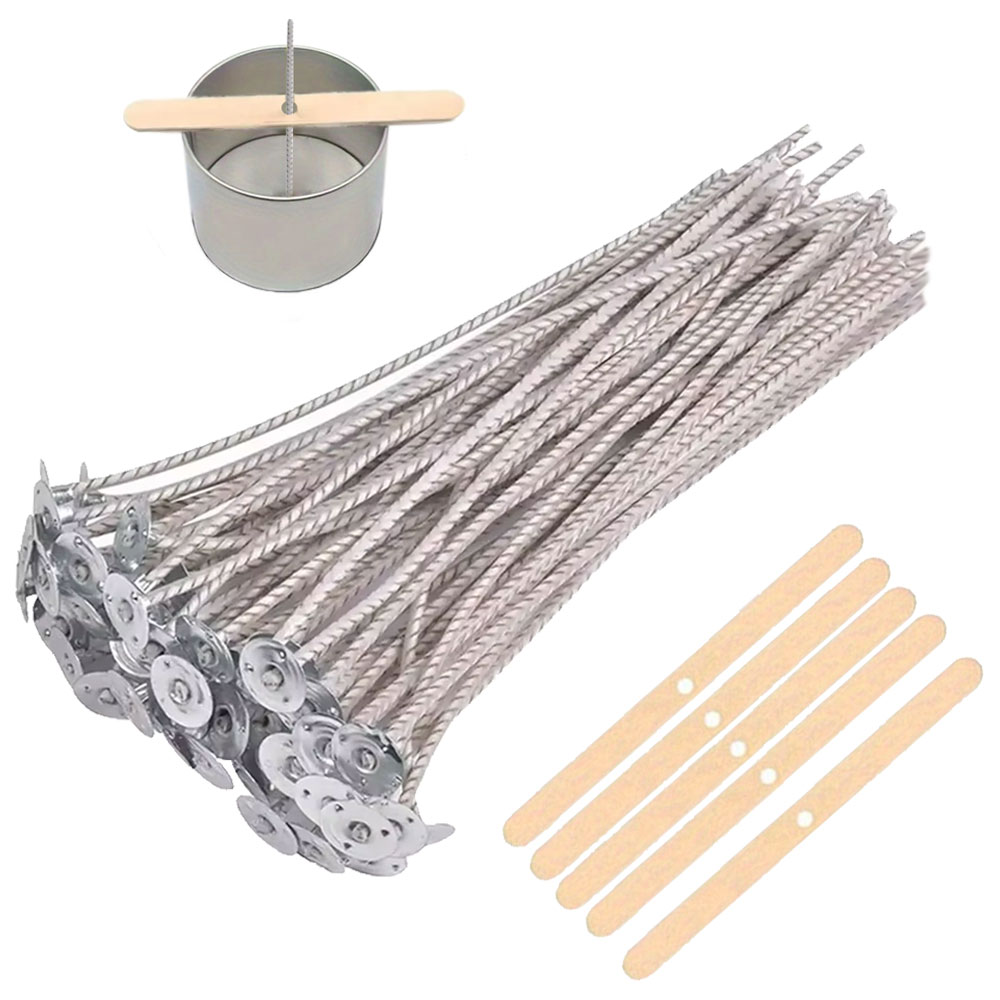 Candle Making Workshop - 55pcs 꽃 촛불 심지 나무 스틱