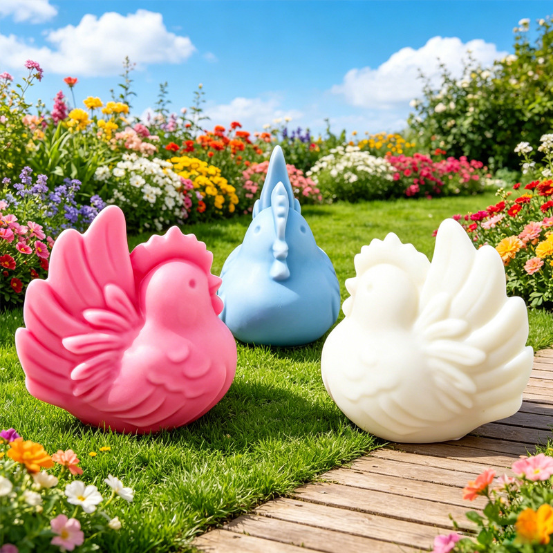Candle Making Wax Melter - 만화 닭 실리콘 캔들 몰드, 3D