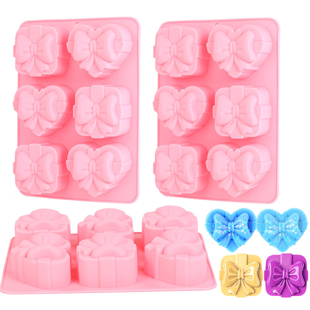 사각형 하트 모양 실리콘 몰드 6구 보우 디자인 수제  - Candle Making Wax Melter 리뷰 및 가격