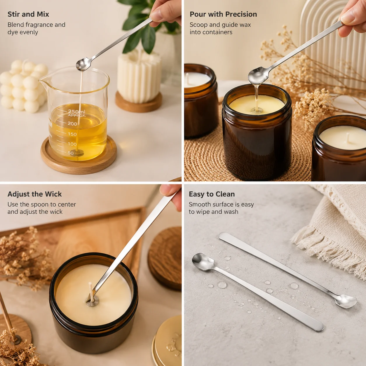 1/2PCS 스테인레스 스틸 캔들 만들기 스푼 세트 긴 - Candle Making Workshop 리뷰 및 가격