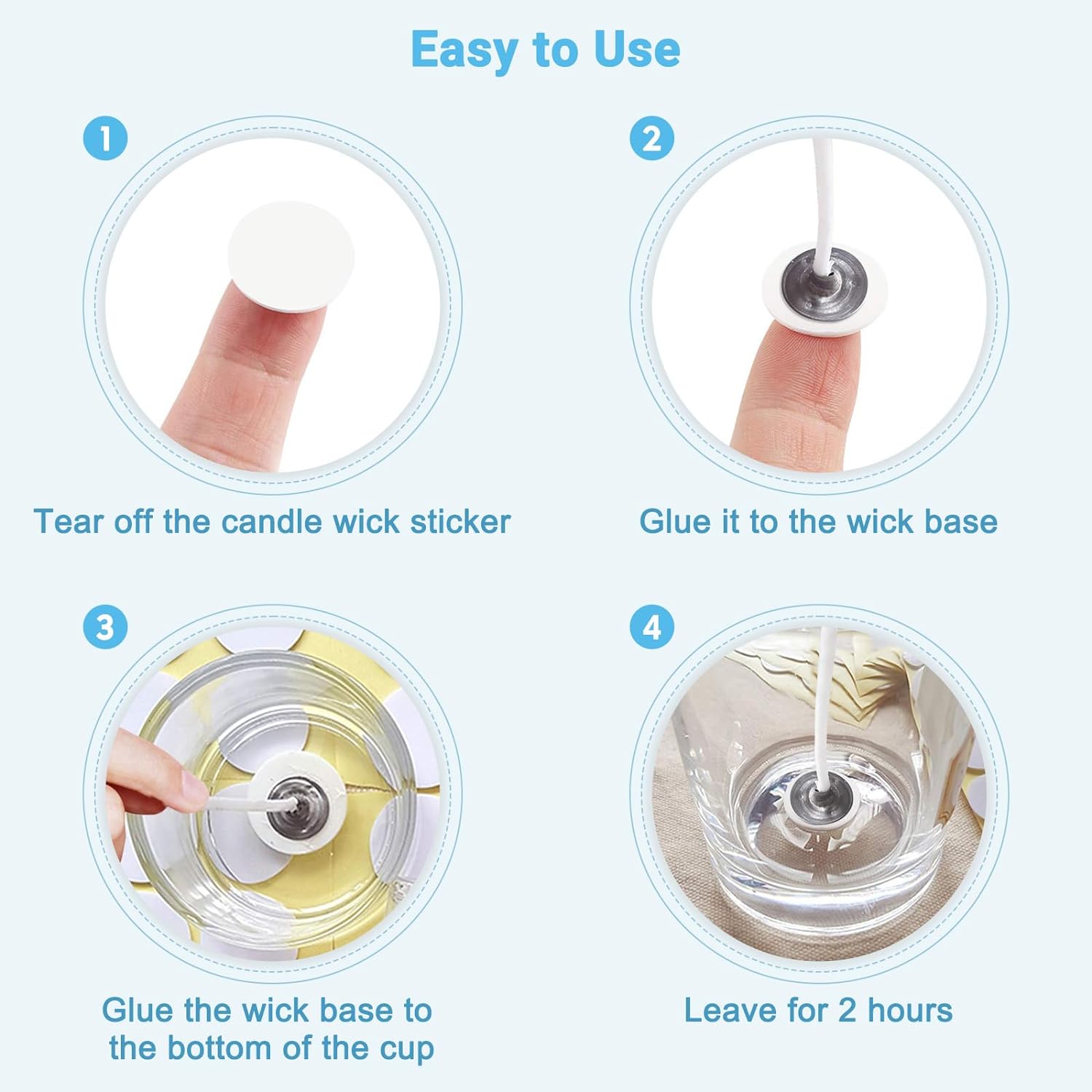 400PCS/100PCS 촛불 심지 스티커 투명 아크릴 - Candle Making Workshop 리뷰 및 가격