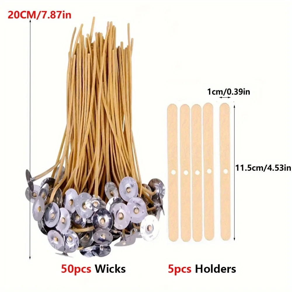 양초 심지 50 PCS 8 인치 대마 양초 심지 유기농 - Candle Making Workshop 리뷰 및 가격