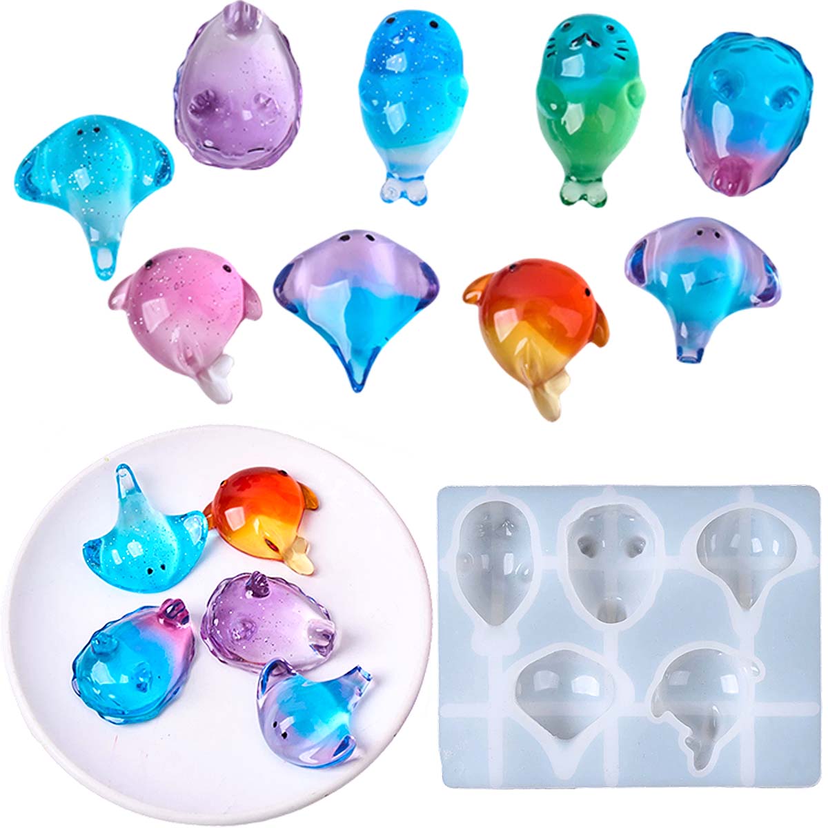3D 힐링 귀여운 만타 가오리 실리콘 몰드 DIY 키체 - Candle Mold Silicone 리뷰 및 가격