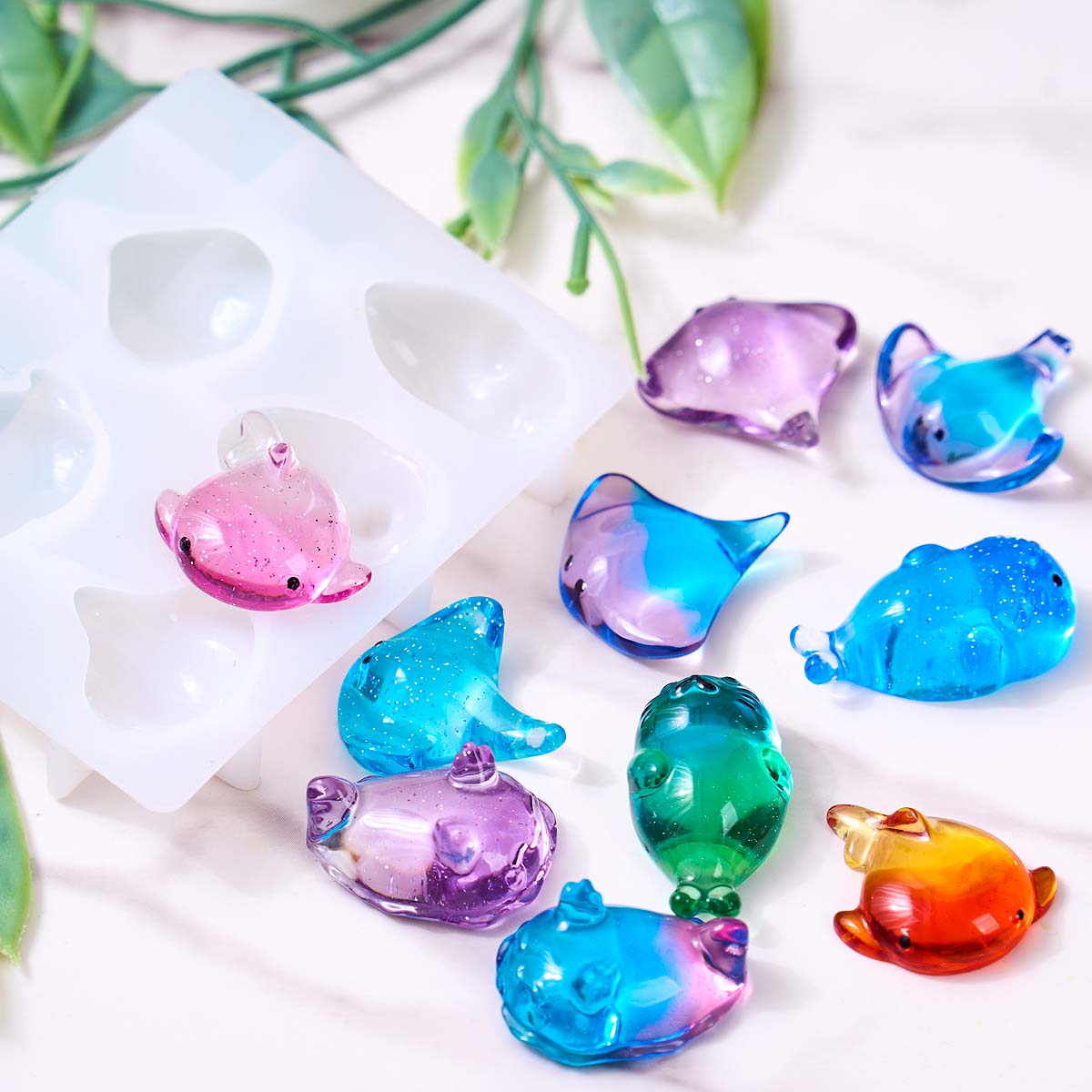 3D 힐링 귀여운 만타 가오리 실리콘 몰드 DIY 키체 - Candle Mold Silicone 리뷰 및 가격