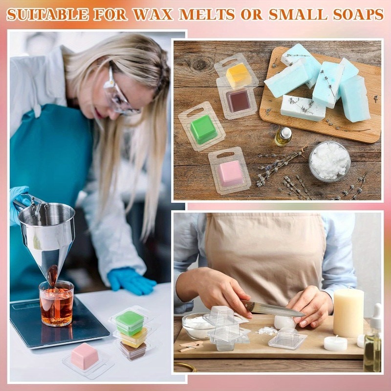 20/50개 투명 플라스틱 왁스 몰드 1온스 사각형 원 - Candle Making Wax Melter 리뷰 및 가격