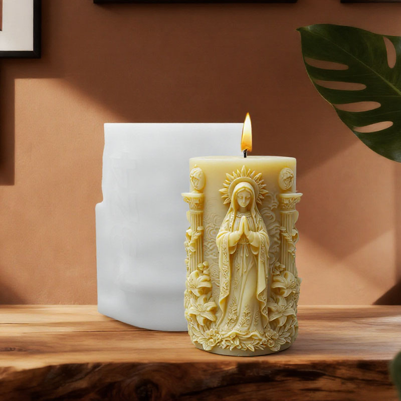 성모 마리아 백합 종교 스타일 캔들 몰드 실리콘 DIY - Candle Making Workshop 리뷰 및 가격