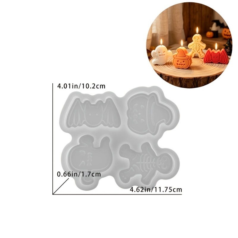 4구 실리콘 레진 몰드 세트 (DIY 점토 유령, 호박 - Candle Mold Silicone 리뷰 및 가격