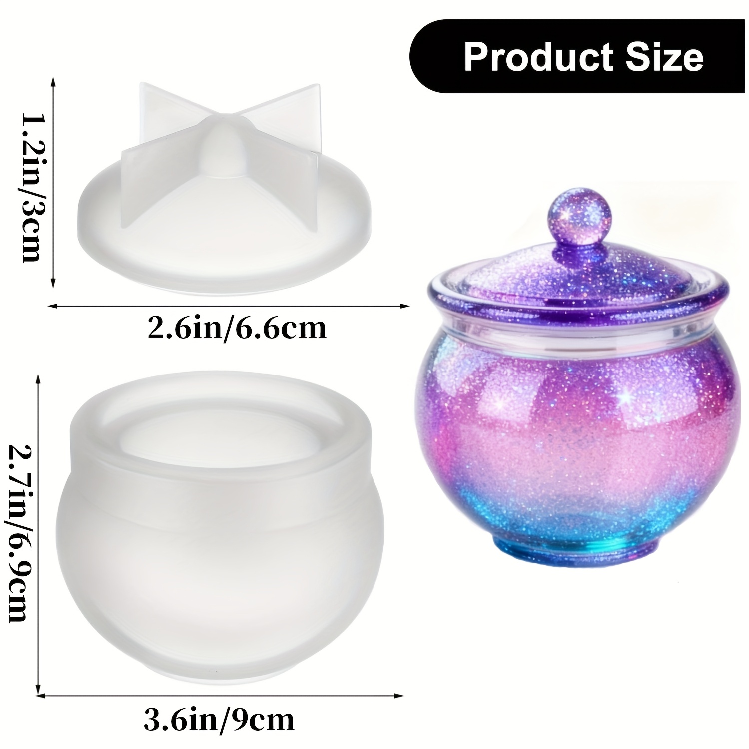 뚜껑이 있는 둥근 수지 캔 몰드 1세트, DIY 보석  - Candle Mold Silicone 리뷰 및 가격